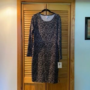 Brand new Lularoe Debbie dress size large, black/white print